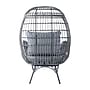 Flash Furniture Zola Commercial Oversized Wicker Egg Swivel Lounge Chair with 4 Cushions, Gray (SBC335GYGY)~#|#~sp238328940_sc7
