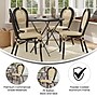 Flash Furniture Cannes Indoor/Outdoor French Bistro Stacking Chair, Natural/Black, 4/Pack (4SDA642111NBK)~#|#~sp238329046_sc7