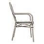 Flash Furniture Marseille Indoor/Outdoor French Bistro Stack Chair with Arms, Black/White/Light Natural (SDA6422ATXTBWLN)~#|#~sp238329074_sc7