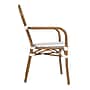 Flash Furniture Lourdes Indoor/Outdoor French Bistro Stack Chair with Arms, White/Gray/Natural (SDA6422AWGYN)~#|#~sp238329097_sc7