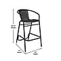 Flash Furniture Lila Indoor-Outdoor PE Rattan Restaurant Barstool, Black (SDA632032RBK)~#|#~sp238329118_sc7
