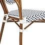 Flash Furniture Lourdes Indoor/Outdoor French Bistro Stack Chair with Arms, White/Navy/Natural, 4/Pack (4SDA6422AWNVN)~#|#~sp238329567_sc7