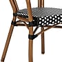 Flash Furniture Lourdes Indoor/Outdoor French Bistro Stack Chair with Arms, Black/White/Natural, 2/Pack (2SDA6422ABWNAT)~#|#~sp238329586_sc7