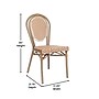 Flash Furniture Lourdes Indoor/Outdoor French Bistro Stacking Chair, Natural/White/Light Natural (SDA6422SNWLTN)~#|#~sp238330499_sc7