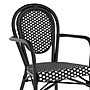 Flash Furniture Lourdes Indoor/Outdoor French Bistro Stack Chair with Arms, Black/White, 4/Pack (4SDA6422ABKWBK)~#|#~sp238330521_sc7