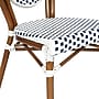 Flash Furniture Lourdes Indoor/Outdoor French Bistro Stacking Chair, White/Navy/Natural (SDA6422SWNVN)~#|#~sp238330538_sc7