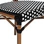 Flash Furniture Lourdes Indoor/Outdoor French Bistro Stacking Chair, Black/White/Natural (SDA6422SBKWHNAT)~#|#~sp238330581_sc7