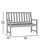 Flash Furniture Ellsworth Commercial Grade All Weather Bench, Gray (LEHMP203512GRY)~#|#~sp238330586_sc7