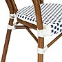 Flash Furniture Lourdes Indoor/Outdoor French Bistro Stack Chair with Arms, White/Navy/Natural (SDA6422AWNVN)~#|#~sp238330604_sc7
