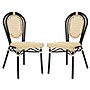 Flash Furniture Cannes Indoor/Outdoor French Bistro Stacking Chair, Natural/Black, 2/Pack (2SDA642111NBK)~#|#~sp238330605_sc7