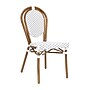 Flash Furniture Lourdes Indoor/Outdoor French Bistro Stacking Chair, White/Gray/Natural (SDA6422SWGYN)~#|#~sp238330623_sc7