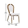 Flash Furniture Lourdes Indoor/Outdoor French Bistro Stacking Chair, White/Gray/Natural (SDA6422SWGYN)~#|#~sp238330633_sc7