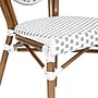 Flash Furniture Lourdes Indoor/Outdoor French Bistro Stacking Chair, White/Gray/Natural (SDA6422SWGYN)~#|#~sp238330640_sc7