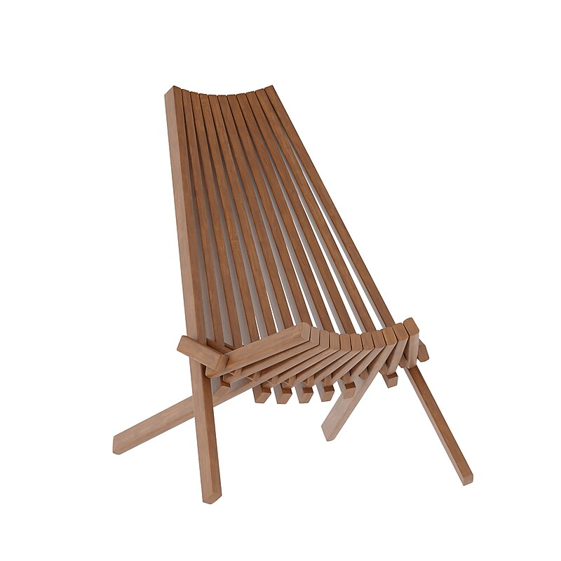 Flash Furniture Delia Commercial Grade Indoor/Outdoor Folding Acacia Wood Chair, Brown (LTS0441BR) image 1