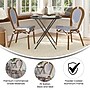 Flash Furniture Lourdes Indoor/Outdoor French Bistro Stacking Chair, White/Navy/Natural, 2/Pack (2SDA6422SWNVN)~#|#~sp238330662_sc7