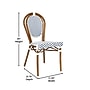 Flash Furniture Lourdes Indoor/Outdoor French Bistro Stacking Chair, White/Navy/Natural, 2/Pack (2SDA6422SWNVN)~#|#~sp238330663_sc7