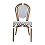 Flash Furniture Lourdes Indoor/Outdoor French Bistro Stacking Chair, White/Navy/Natural, 2/Pack (2SDA6422SWNVN)~#|#~sp238330667_sc7