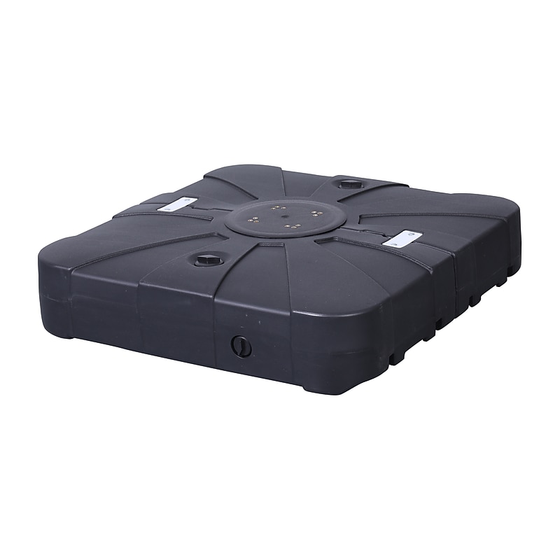 Flash Furniture Hank Heavy Duty Universal Offset Umbrella Base, Black (GMWL80040FALBK) image 1