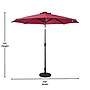 Flash Furniture Montego Round Umbrella with 32 Solar LED Lights, Red (GMWLU22002BRED)~#|#~sp238469323_sc7