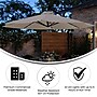 Flash Furniture Sedona Round Cantilever Umbrella with 32 Solar LED Lights, Tan (GMWLUU012TAN)~#|#~sp238469460_sc7