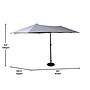 Flash Furniture Elizabeth Triple Head Patio Umbrella, Gray (GMWLUU021GRY)~#|#~sp238469471_sc7