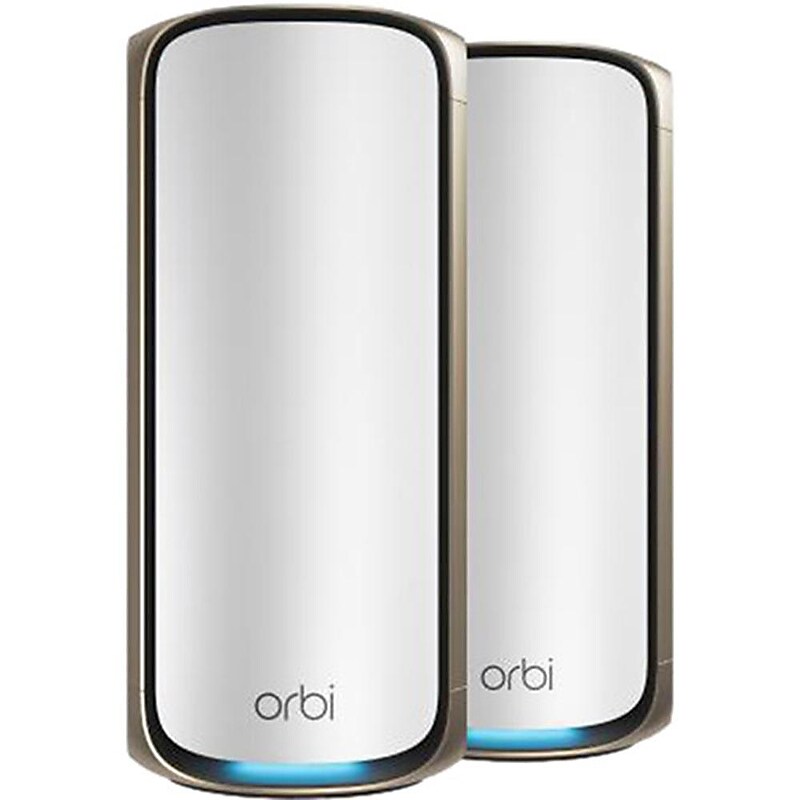 Netgear Orbi 970 27089 MU-MIMO WiFi 7 Gaming Mesh System, White, 2/Pack (RBE972S100NAS) image 1