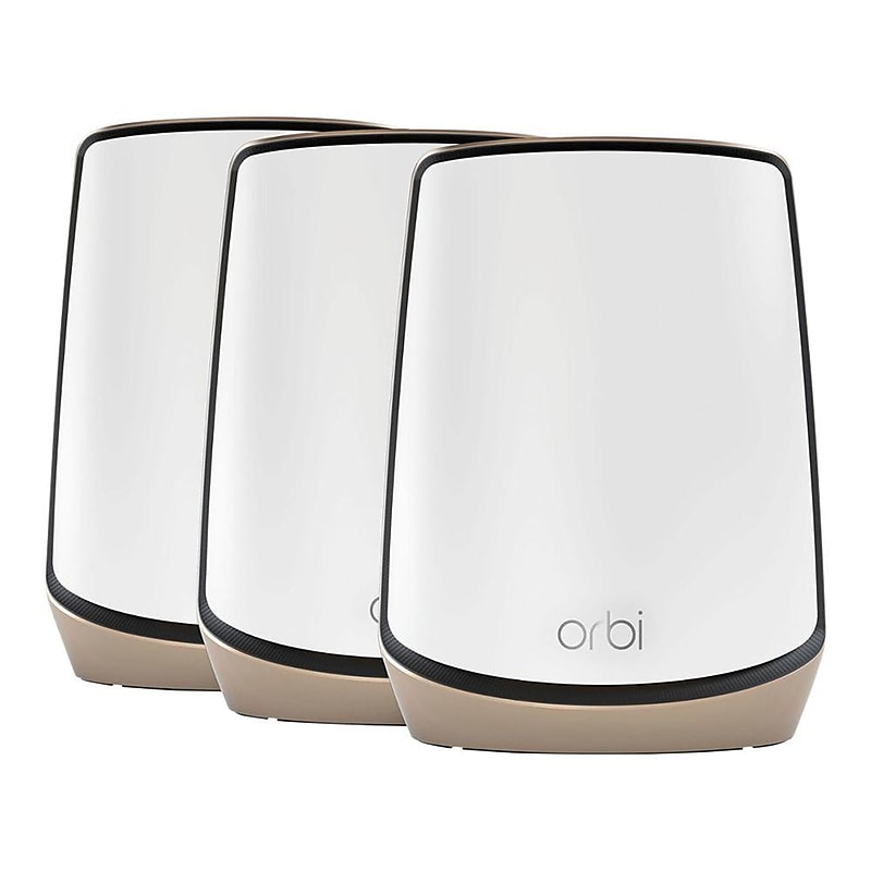Netgear Orbi 860 AX6000 Tri Band MU-MIMO WiFi 6 Mesh System, White, 3/Pack (RBK863S100NAS) image 1