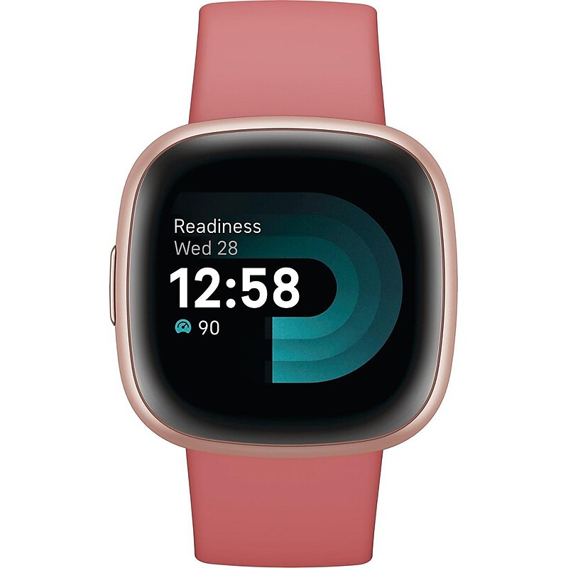 Google Fitbit Versa 4 Smart Watch, Pink Sand, Copper Rose Aluminum (FB523RGRW-US) image 1