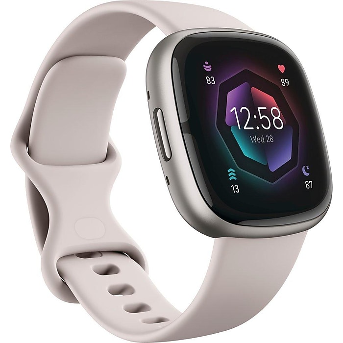 その他 Fitbit SENSE 2 LUNAR WHITE / PLATINUM Google Fitbit Sense 2 Smart Watch, Lunar White, Platinum