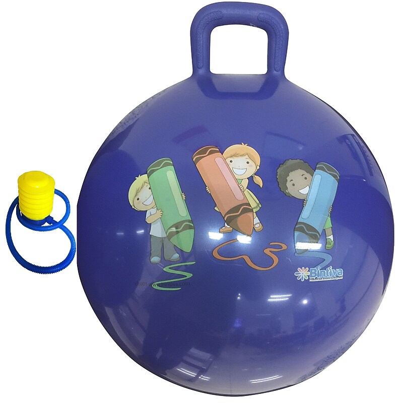 Bintiva Hippity Hop Jump Ball With Foot Pump, Blue (BNVBNHOPBALL45BLUBT) image 1