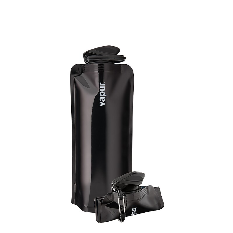 Vapur Anti-Bottle Collapsible Plastic Water Bottle, 23 oz., Black (30046) image 1