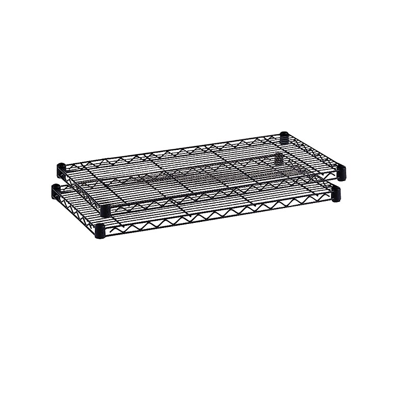 Safco Commercial Extra 2-Shelf Metal Shelf, 48", Black (5242BL) image 1