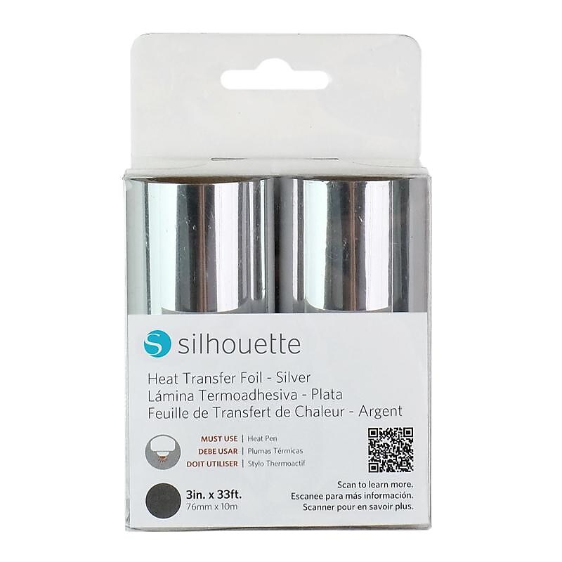 Silhouette America Heat Transfer Foil, Silver, 2/Rolls (FOIL-TRANS-SVR) image 1