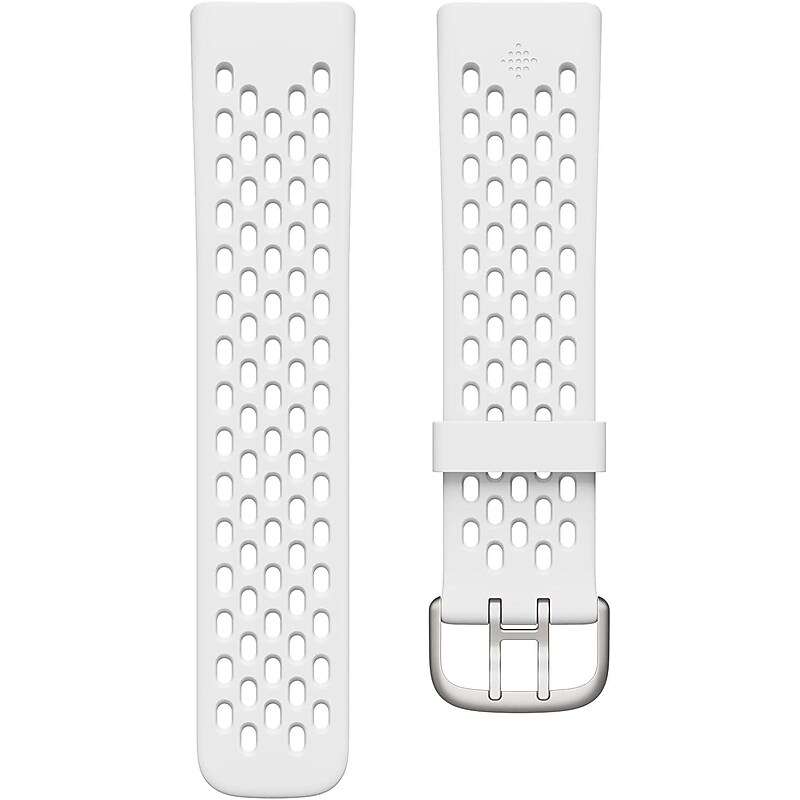 Google Fitbit Charge 6 & Charge 5 Sport Bands, Frost White (FB181SBWTL) image 1