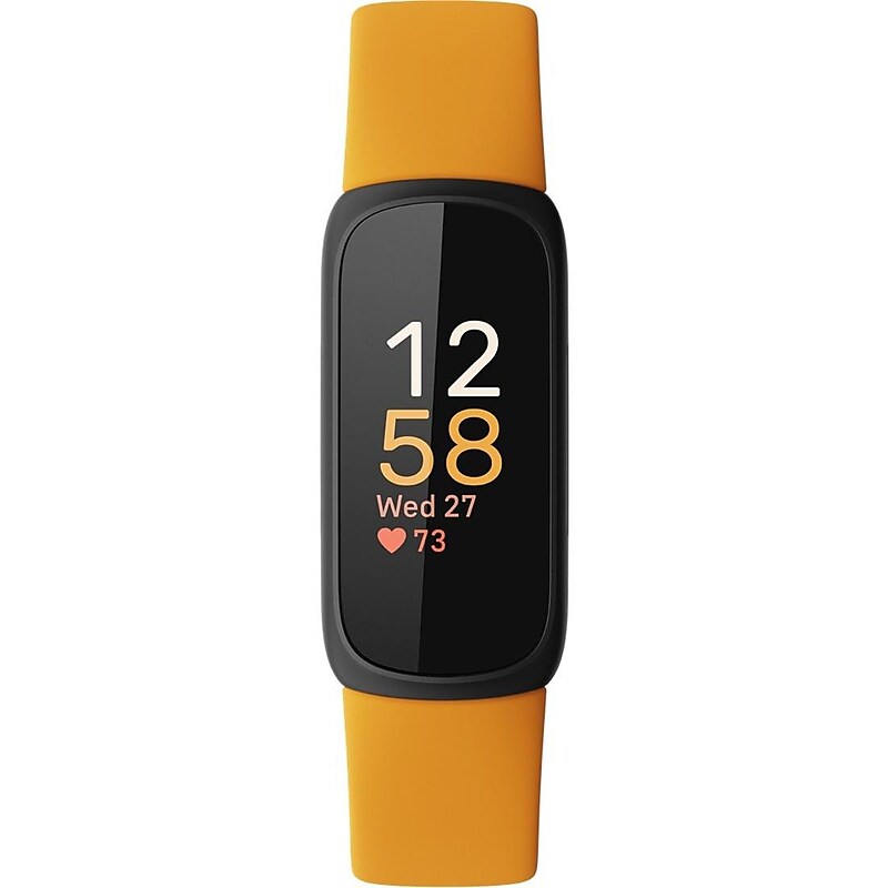 Google Fitbit Inspire 3 Health & Fitness Tracker, Morning Glow/Black (FB424BKYW-US) image 1