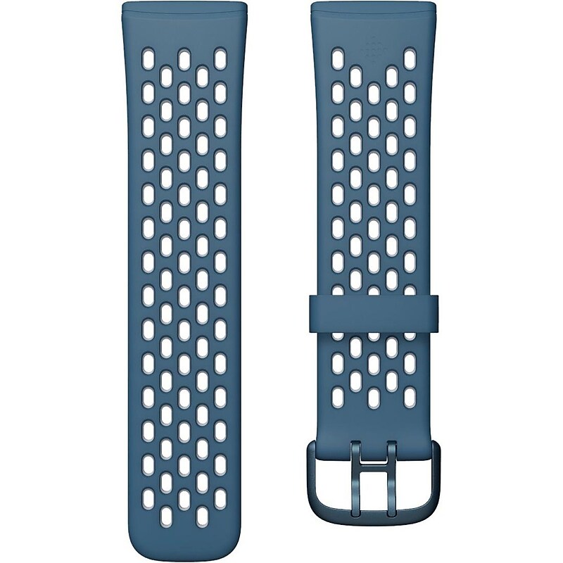 Google Fitbit Sport Bands for Fitbit 24mm Attach, Sapphire/Fog Grey (FB174SBNVGYL) image 1