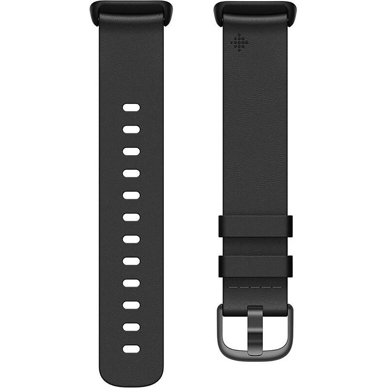 Google Fitbit Charge 6 & Charge 5 Premium Horween Leather Bands, Black (FB181LBBKS) image 1