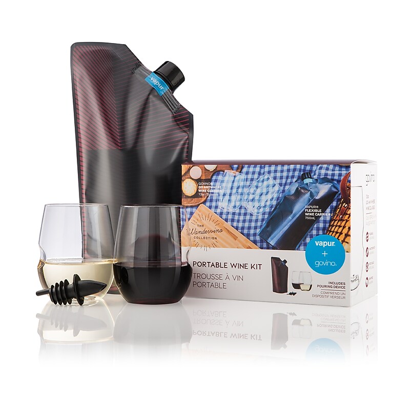 Vapur After Wandervino Portable Wine Kit, 25 oz., Maroon (10256) image 1