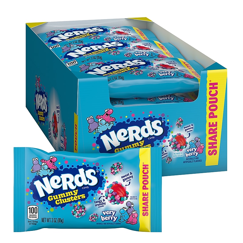 Nerds Very Berry Gummy Clusters Share Pack, 3 oz., 12/PK (220-02361) image 1
