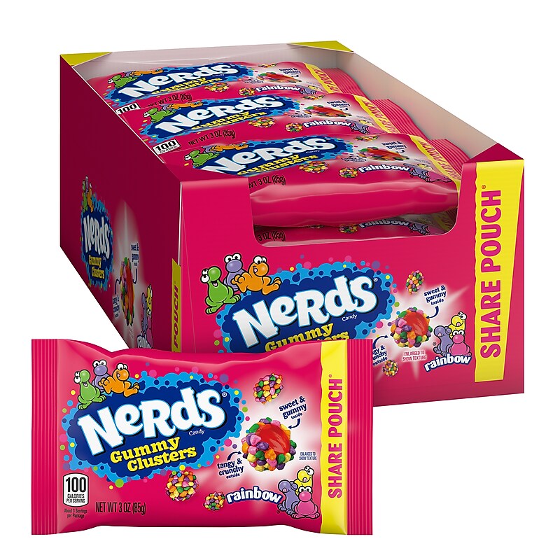 Nerds Rainbow Gummy Clusters Share Pack, 3 oz., 12/Pack (220-02360) image 1