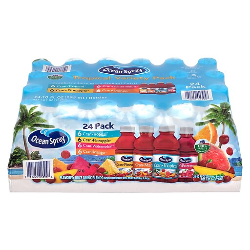 Ocean Spray Tropical Variety Pack, 10 oz., 24/Pack (220-02377