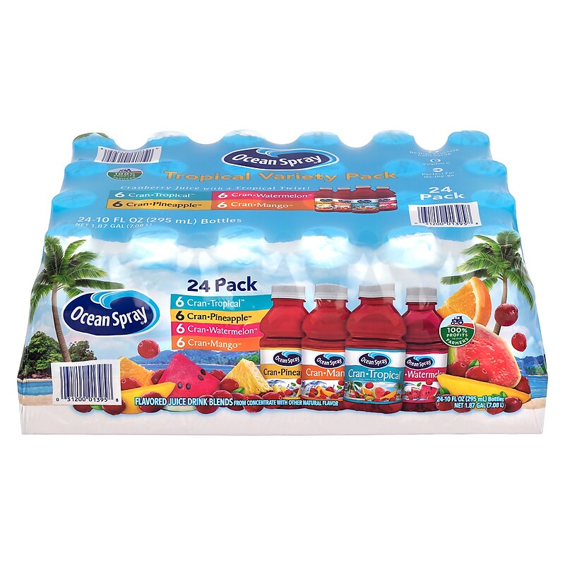 Ocean Spray Tropical Variety Pack, 10 oz, 24/Pack (220-02377) image 1
