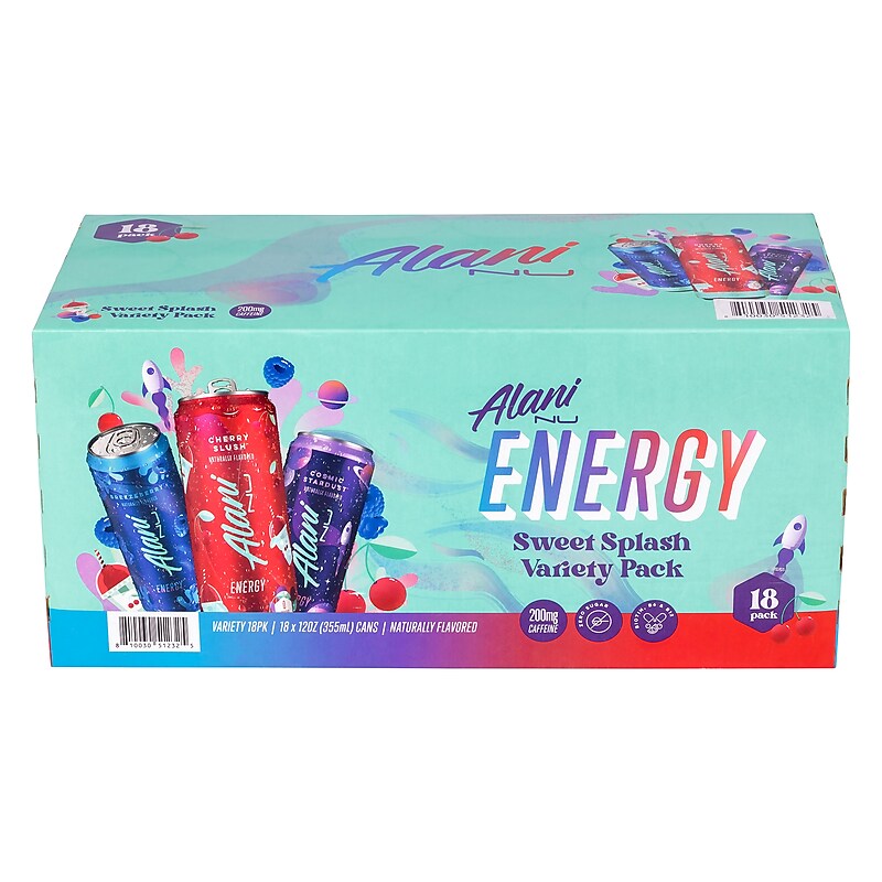 Alani Nu Energy Sweet Splash Variety Pack, 12 oz, 18/Pack (220-02374) image 1