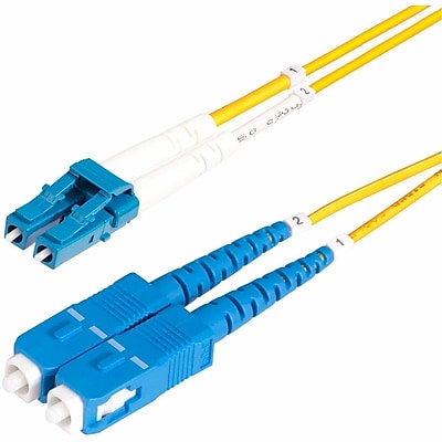 StarTech 49' LC Network to SC Network Networking Cable, Male, Yellow (SMLCSCOS215M)