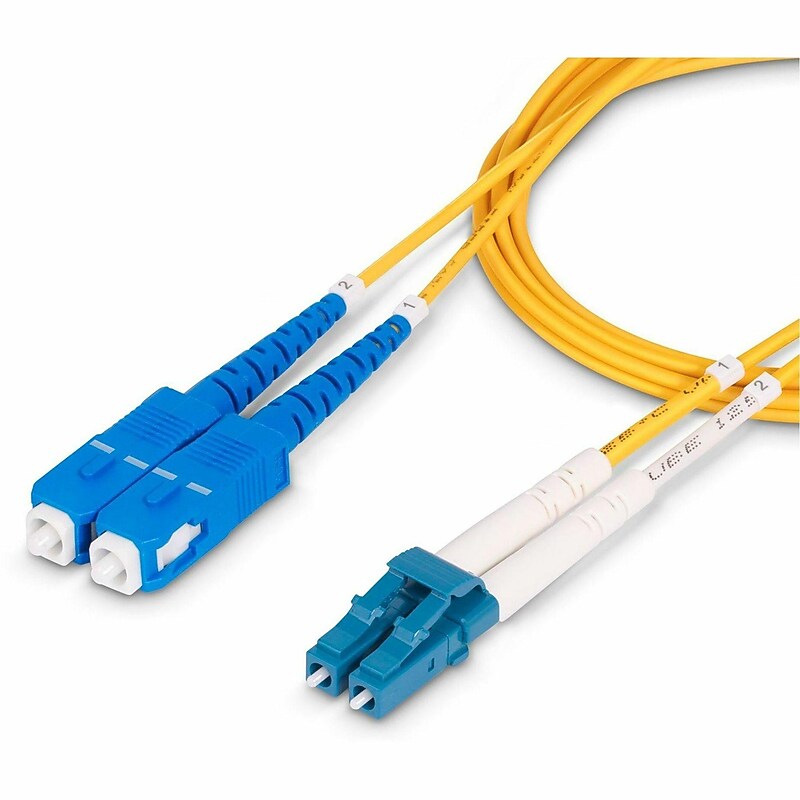 StarTech 22.9' LC Network to SC Network Networking Cable, Male, Yellow (SMLCSCOS27M) image 1