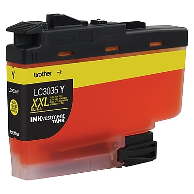 Brother Genuine LC3035Y Single Pack Ultra High-Yield Yellow INKvestment Tank Ink Cartridge Page Yield Up to 5,000 Pages Dash Replenishment Cartridge LC3035 