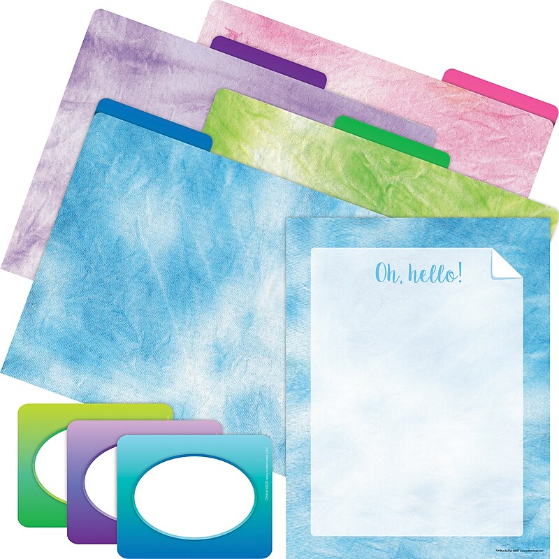 Barker Creek Blue Ombré File Folder, 1/3-Cut Tab, Letter Size, Assorted Colors, 107/Set (152) image 1