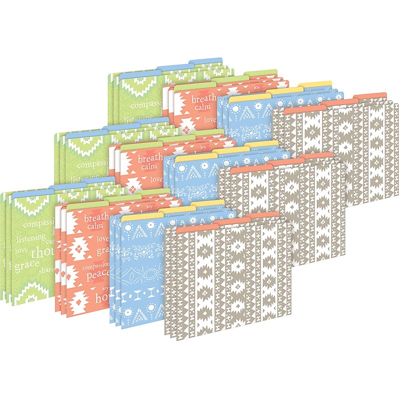 Barker Creek Thoughtfulness File Folder, 1/3-Cut Tab, Letter Size, Assorted Colors, 36/Set (4407) image 1