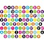 Barker Creek Rainbow Chalk, Happy, Over the Rainbow, Kai Ola, Neon  4" Letters and Numbers, Multicolored, 1209/Pack (4429)~#|#~sp241540116_sc7