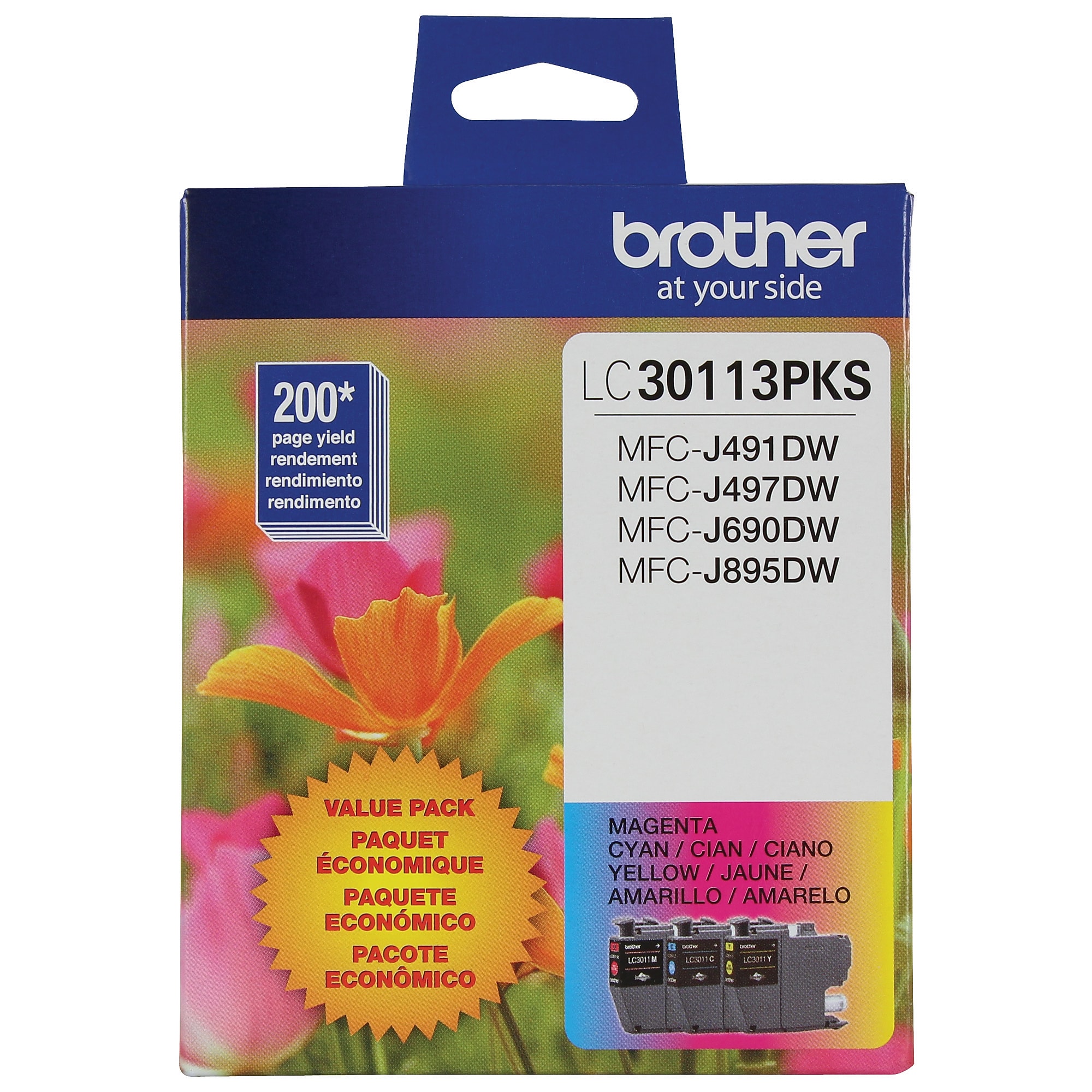 Brother LC3011 Cyan/Magenta/Yellow Standard Yield Ink Cartridge, 3/Pack Sansujyuku sansujyuku.com